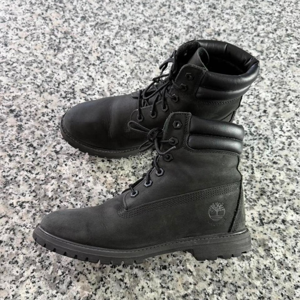Timberland Women's Black Linden Woods 6-Inch Nubuck Premium Boots W8